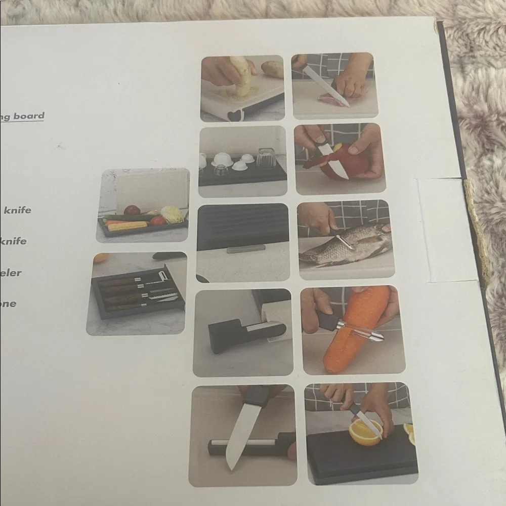Multifunction Cutlery Set with Cutting Board 6 pcs